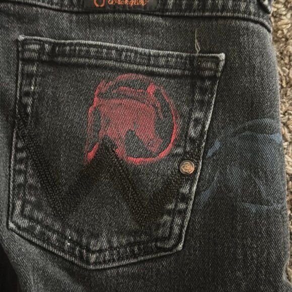 Wrangler Q-Baby 5/6 x 30 Black Straight Leg Jeans - Picture 9 of 11